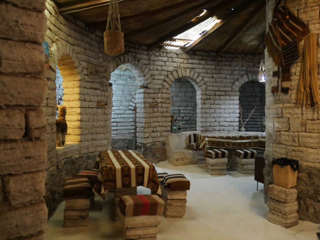 La cabana de Sal à San Juan dans le salar d'Uyuni