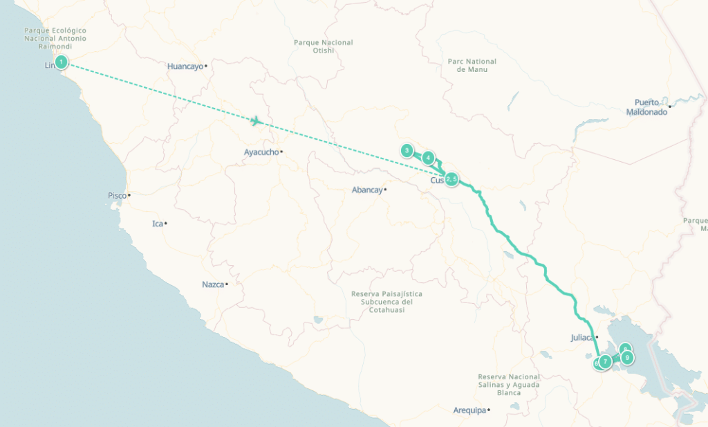 Itinéraire voyage Pérou