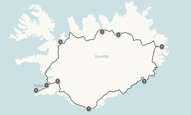 Itinéraire voyage Islande