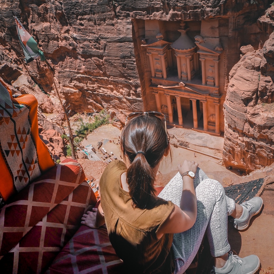 La vue depuis Treasury Vista à Petra