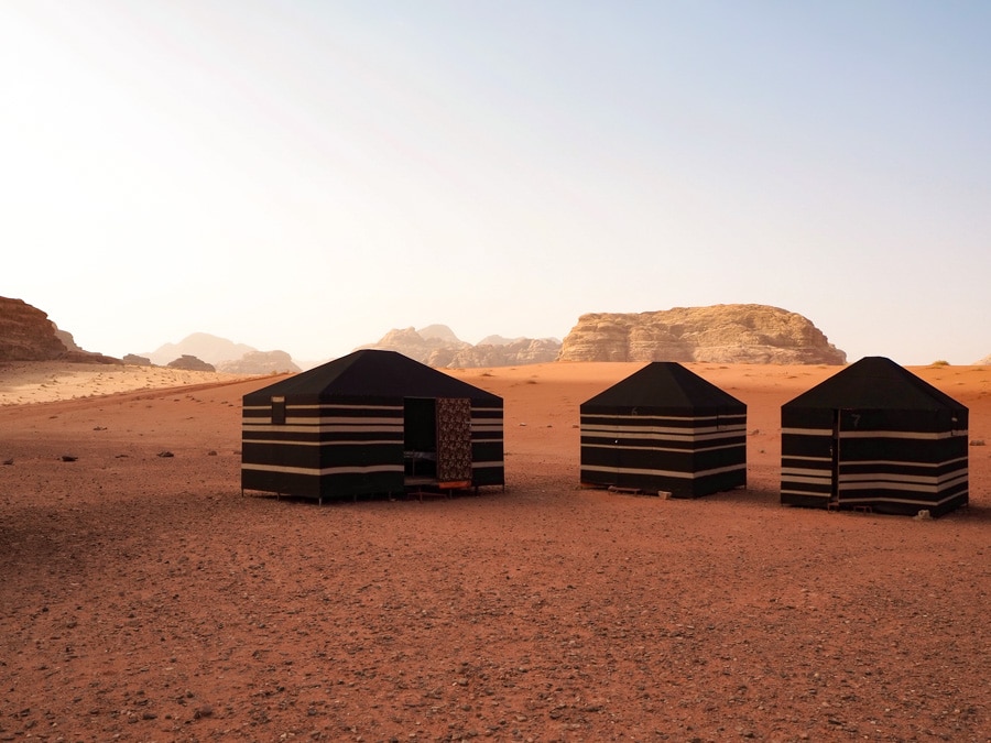 Un camp bédouin dans le Wadi Rum